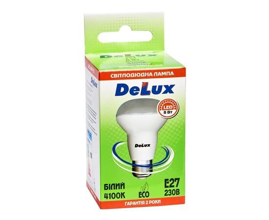 Лампочка Delux FC1 8 Вт R63 4100K 220В E27 (90020564), изображение 2 Лампочка Delux FC1 8 Вт R63 4100K 220В E27 (90020564), изображение 2