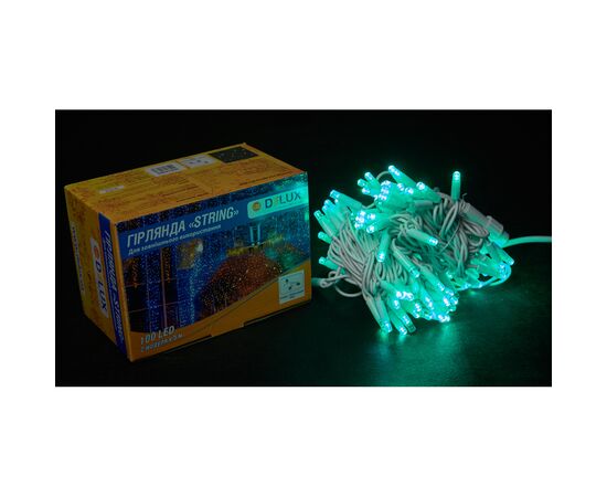 Гірлянда Delux String 100LED IP44 EN 10 м Зелений/білий (90016598)
