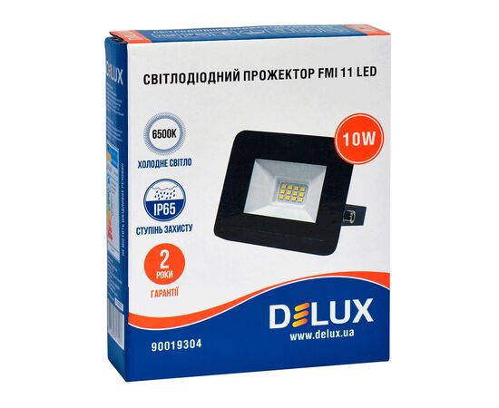 Прожектор Delux FMI 11 10Вт 6500K IP65 (90019304), изображение 2 Прожектор Delux FMI 11 10Вт 6500K IP65 (90019304), изображение 2