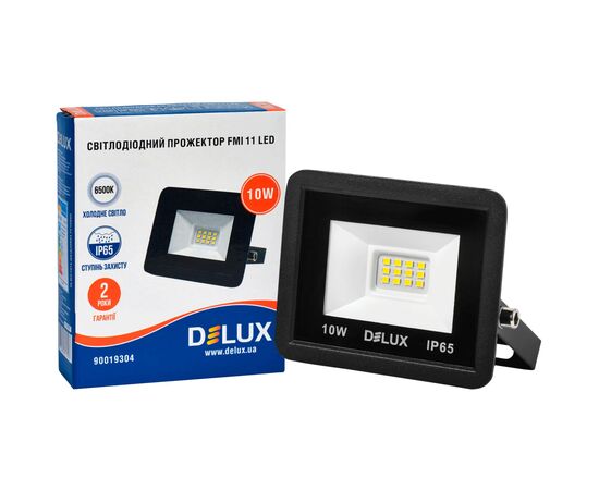 Прожектор Delux FMI 11 10Вт 6500K IP65 (90019304), изображение 3 Прожектор Delux FMI 11 10Вт 6500K IP65 (90019304), изображение 3