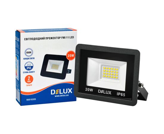 Прожектор Delux FMI 11 20Вт 6500K IP65 (90019305), изображение 3 Прожектор Delux FMI 11 20Вт 6500K IP65 (90019305), изображение 3