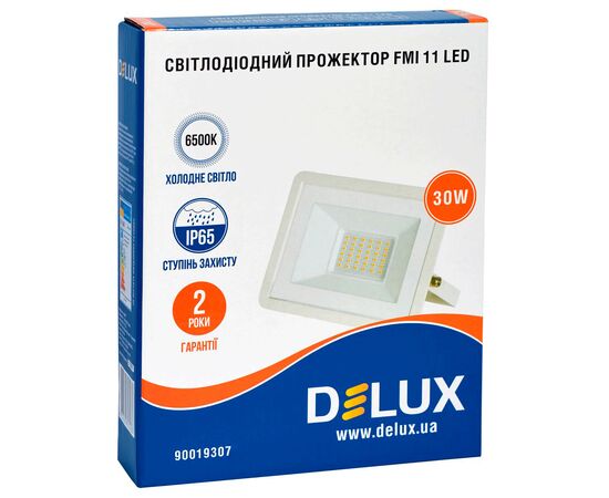 Прожектор Delux FMI 11 30Вт 6500K IP65 (90019307), изображение 2 Прожектор Delux FMI 11 30Вт 6500K IP65 (90019307), изображение 2