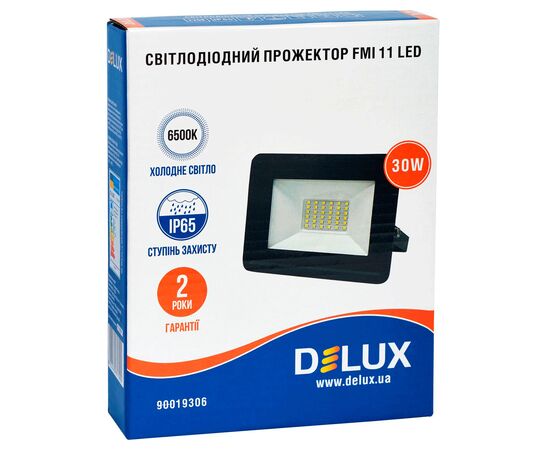 Прожектор Delux FMI 11 30Вт 6500K IP65 (90019306), изображение 2 Прожектор Delux FMI 11 30Вт 6500K IP65 (90019306), изображение 2