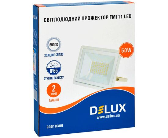 Прожектор Delux FMI 11 50Вт 6500K IP65 (90019309), изображение 2 Прожектор Delux FMI 11 50Вт 6500K IP65 (90019309), изображение 2