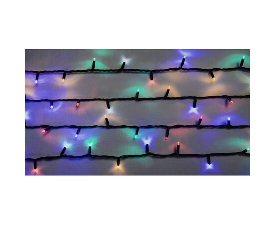 Гирлянда Delux STRING 200 LED 20m (2x10m) 40 flash мульти/черный IP44 EN (90016609), изображение 2 Гирлянда Delux STRING 200 LED 20m (2x10m) 40 flash мульти/черный IP44 EN (90016609), изображение 2