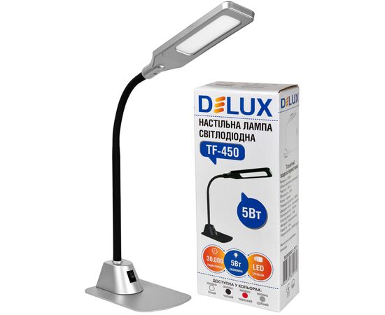 Настільна лампа Delux LED TF-450 5 Вт (90008943), зображення 2 Настільна лампа Delux LED TF-450 5 Вт (90008943), зображення 2