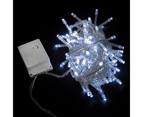 Гирлянда Delux STRING С 100 LED 5m белый/прозрачный IP20 (90009494)