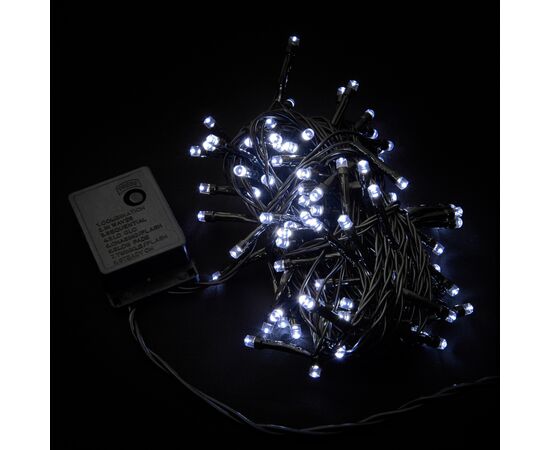Гирлянда Delux STRING С 100 LED 5m белый/черный IP20 (90009493)