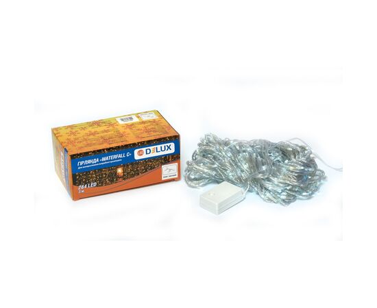 Гірлянда Delux Waterfall С 264LED 3х2 м білий/прозорий IP20 (90018004)