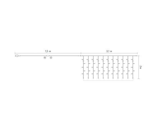 Гирлянда Delux Waterfall С 264LED 3х2 м синий/прозрачный IP20 (90018005), изображение 4 Гирлянда Delux Waterfall С 264LED 3х2 м синий/прозрачный IP20 (90018005), изображение 4