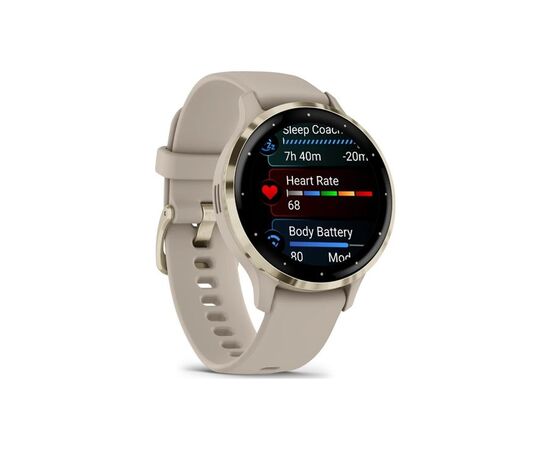 Смарт-часы Garmin Venu 3S, French Gray + Soft Gold, GPS (010-02785-02), изображение 3 Смарт-часы Garmin Venu 3S, French Gray + Soft Gold, GPS (010-02785-02), изображение 3