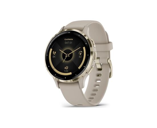 Смарт-годинник Garmin Venu 3S, French Gray + Soft Gold, GPS (010-02785-02)