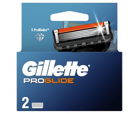 Сменные кассеты Gillette Fusion ProGlide 2 шт (7702018085897), изображение 2 Сменные кассеты Gillette Fusion ProGlide 2 шт (7702018085897), изображение 2