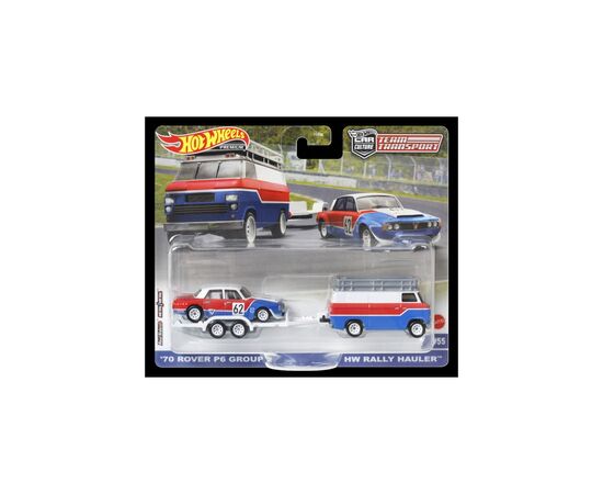 Машина Hot Wheels Коллекционная модель 70 Rover P6 Group 2 и транспортера HW Rally Hauler серии Car Culture (FLF56/HKF45), изображение 7 Машина Hot Wheels Коллекционная модель 70 Rover P6 Group 2 и транспортера HW Rally Hauler серии Car Culture (FLF56/HKF45), изображение 7