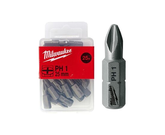 Набор бит Milwaukee PH1, 25мм, 25шт (4932399586), изображение 3