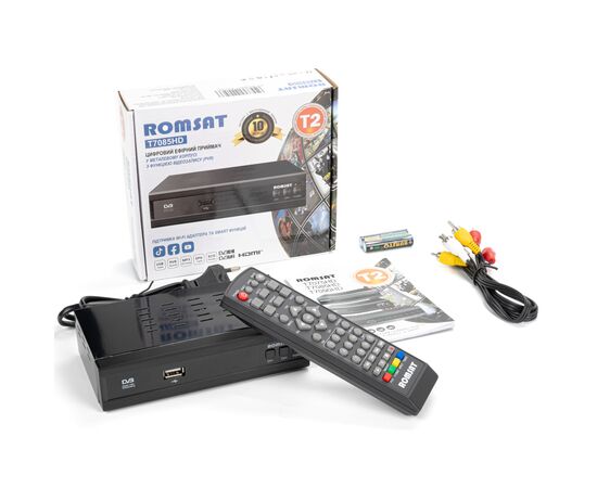 ТВ тюнер Romsat DVB-T2 (T7085HD), изображение 7 ТВ тюнер Romsat DVB-T2 (T7085HD), изображение 7
