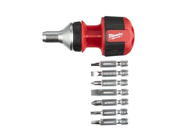 Отвертка Milwaukee с трещоткой короткая 8 в 1 (4932471868), изображение 3