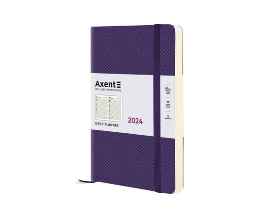 Еженедельник Axent 2024 Partner Soft Diamond 145 x 210 мм, фиолетовый (8818-24-11-A), изображение 2 Еженедельник Axent 2024 Partner Soft Diamond 145 x 210 мм, фиолетовый (8818-24-11-A), изображение 2