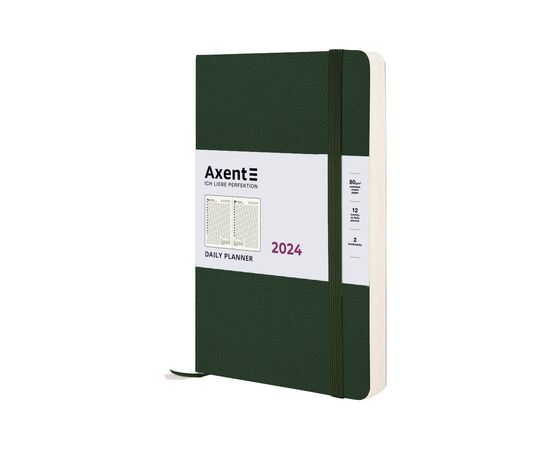 Еженедельник Axent 2024 Partner Soft Skin 145 x 210 мм, темно-зеленый (8810-24-23-A), изображение 2 Еженедельник Axent 2024 Partner Soft Skin 145 x 210 мм, темно-зеленый (8810-24-23-A), изображение 2