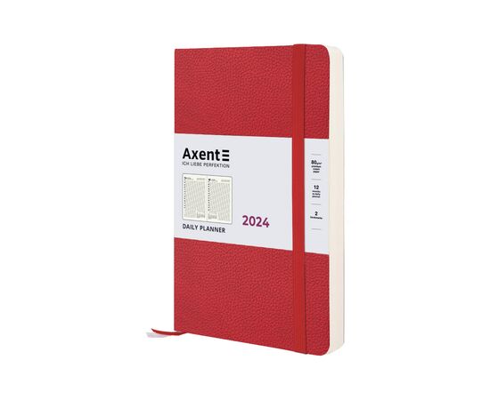 Еженедельник Axent 2024 Partner Soft Skin 145 x 210 мм, красный (8810-24-06-A), изображение 2 Еженедельник Axent 2024 Partner Soft Skin 145 x 210 мм, красный (8810-24-06-A), изображение 2