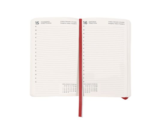 Еженедельник Axent 2024 Partner Soft Skin 145 x 210 мм, красный (8810-24-06-A), изображение 3 Еженедельник Axent 2024 Partner Soft Skin 145 x 210 мм, красный (8810-24-06-A), изображение 3