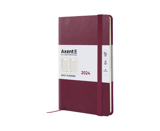 Еженедельник Axent 2024 Partner Strong 145 x 210 мм, винный (8819-24-46-A), изображение 2 Еженедельник Axent 2024 Partner Strong 145 x 210 мм, винный (8819-24-46-A), изображение 2