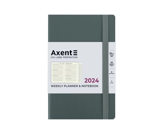 Тижневик Axent 2024 Partner Soft Earth Colors 125 x 195 мм, зелений (8519-24-04-A)