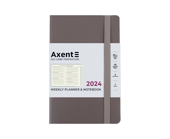 Тижневик Axent 2024 Partner Soft Earth Colors 125 x 195 мм, коричневий (8519-24-01-A)