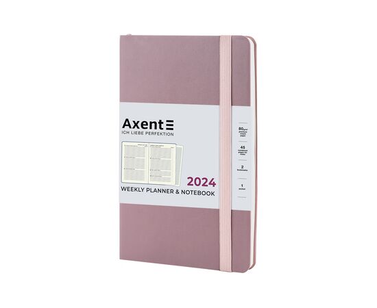 Еженедельник Axent 2024 Partner Soft Earth Colors 125 x 195 мм, розовый (8519-24-03-A), изображение 2 Еженедельник Axent 2024 Partner Soft Earth Colors 125 x 195 мм, розовый (8519-24-03-A), изображение 2