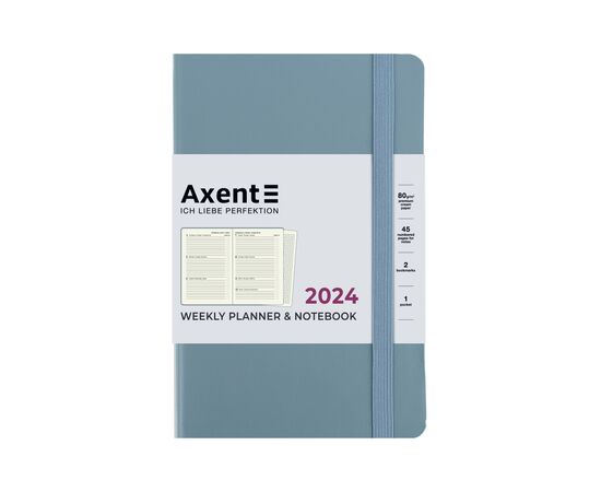 Еженедельник Axent 2024 Partner Soft Earth Colors 125 x 195 мм, синий (8519-24-02-A)