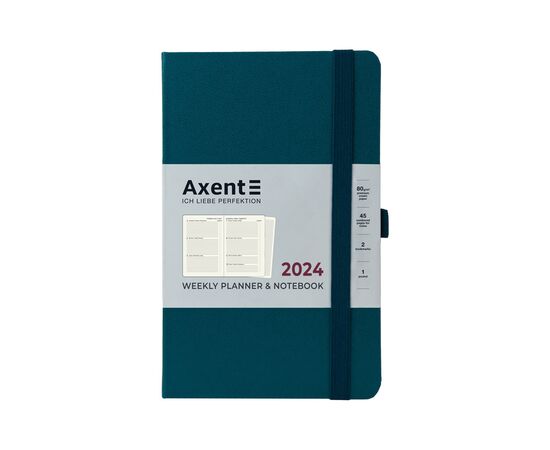 Еженедельник Axent 2024 Partner Strong 125 x 195 мм, малахитовый (8505-24-31-A)