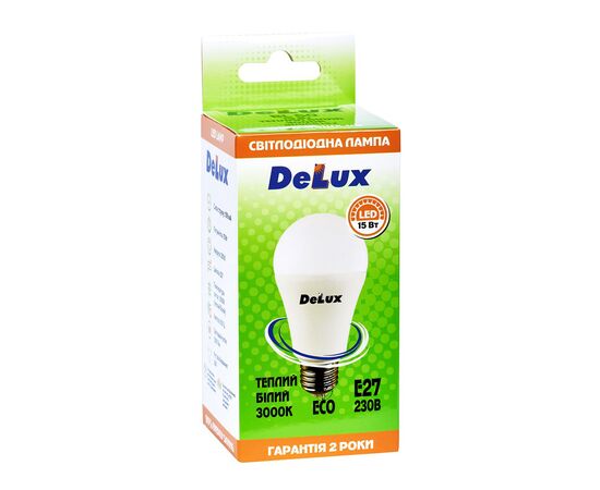 Лампочка Delux BL 60 15 Вт 3000K (90011751), изображение 2 Лампочка Delux BL 60 15 Вт 3000K (90011751), изображение 2