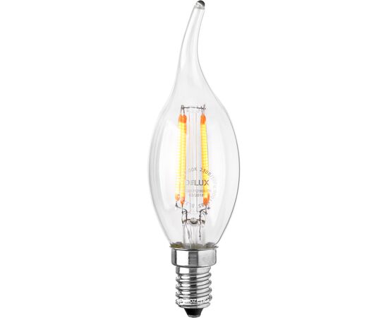 Лампочка Delux BL37B 4 Вт tail 2700K 220В E14 filament (90011685), изображение 2 Лампочка Delux BL37B 4 Вт tail 2700K 220В E14 filament (90011685), изображение 2