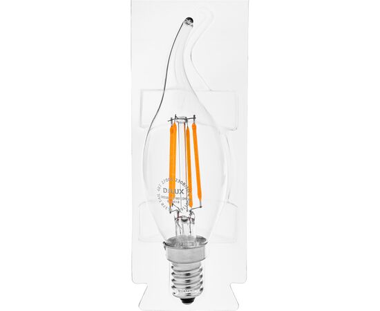 Лампочка Delux BL37B 4 Вт tail 2700K 220В E14 filament (90011685), изображение 3 Лампочка Delux BL37B 4 Вт tail 2700K 220В E14 filament (90011685), изображение 3