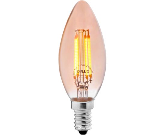 Лампочка Delux BL37B 4 Вт 2700K amber 220В E14 filament 3шт (90016734), изображение 2 Лампочка Delux BL37B 4 Вт 2700K amber 220В E14 filament 3шт (90016734), изображение 2