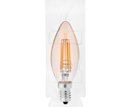 Лампочка Delux BL37B 4 Вт 2700K amber 220В E14 filament 3шт (90016734), изображение 3 Лампочка Delux BL37B 4 Вт 2700K amber 220В E14 filament 3шт (90016734), изображение 3