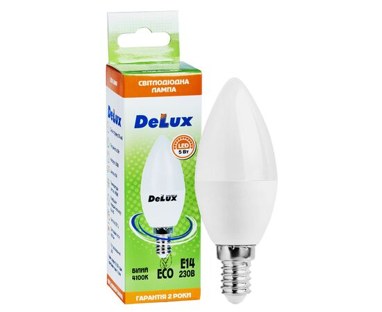 Лампочка Delux BL37B 5 Вт 4100K 220В E14 (90002754), изображение 3 Лампочка Delux BL37B 5 Вт 4100K 220В E14 (90002754), изображение 3