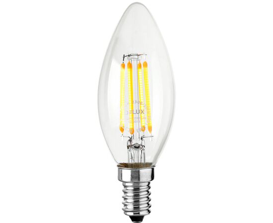 Лампочка Delux BL37B 6 Вт 4000K 220В E14 filament (90011684), изображение 3 Лампочка Delux BL37B 6 Вт 4000K 220В E14 filament (90011684), изображение 3