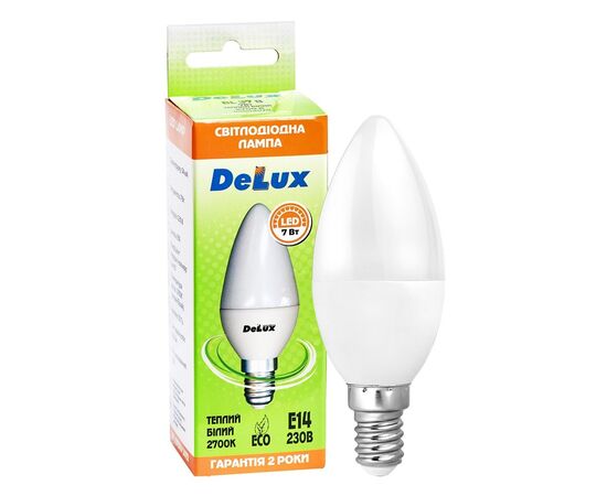 Лампочка Delux BL37B 7Вт 2700K 220В E14 (90011754), изображение 3 Лампочка Delux BL37B 7Вт 2700K 220В E14 (90011754), изображение 3