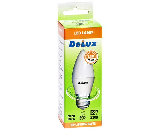 Лампочка Delux BL37B 7Вт 4100K 220В E27 (90011756), изображение 3 Лампочка Delux BL37B 7Вт 4100K 220В E27 (90011756), изображение 3