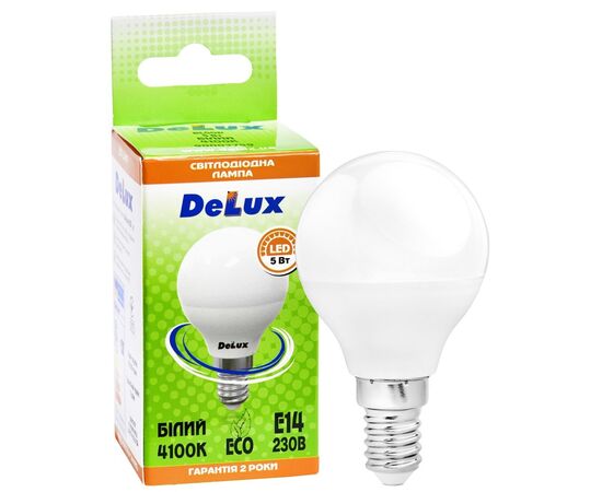 Лампочка Delux BL50P 5 Вт 4100K 220В E14 (90002759), изображение 3 Лампочка Delux BL50P 5 Вт 4100K 220В E14 (90002759), изображение 3