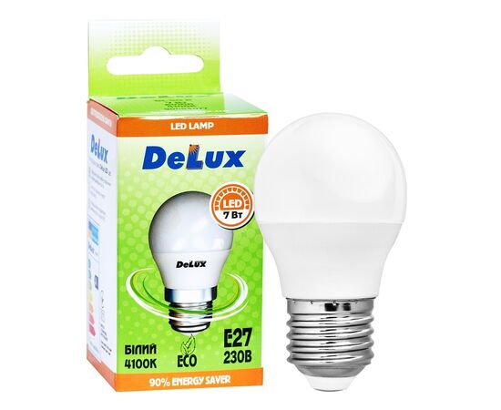 Лампочка Delux BL50P 7Вт 4100K 220В E27 (90011759), изображение 3 Лампочка Delux BL50P 7Вт 4100K 220В E27 (90011759), изображение 3