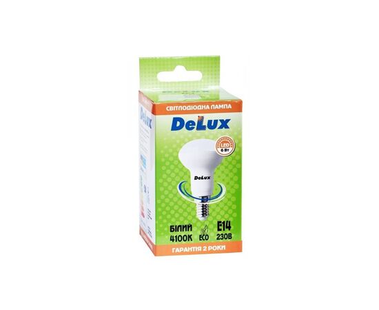 Лампочка Delux FC1 6Вт R50 4100K 220В E14 (90011748), изображение 2 Лампочка Delux FC1 6Вт R50 4100K 220В E14 (90011748), изображение 2