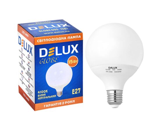 Лампочка Delux Globe G95 15w E27 4100K (90012692)