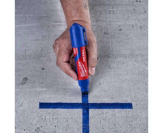 Маркер Milwaukee INKZALL для стройплощадки супер-крупный XL синий (4932471561), изображение 4