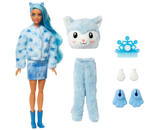 Лялька Barbie Cutie Reveal Зимовий блиск у костюмі хаскі (HJL63), зображення 6 Лялька Barbie Cutie Reveal Зимовий блиск у костюмі хаскі (HJL63), зображення 6