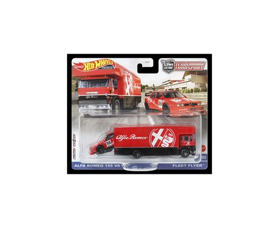 Машина Hot Wheels Коллекционная модель Alfa Romeo 155 V6 и транспортера Fleet Flyer серии Car Culture (FLF56/HKF42), изображение 7 Машина Hot Wheels Коллекционная модель Alfa Romeo 155 V6 и транспортера Fleet Flyer серии Car Culture (FLF56/HKF42), изображение 7