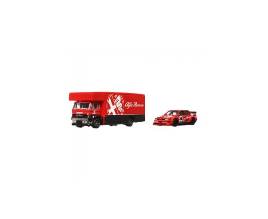Машина Hot Wheels Коллекционная модель Alfa Romeo 155 V6 и транспортера Fleet Flyer серии Car Culture (FLF56/HKF42)