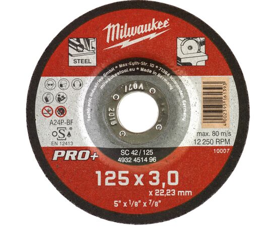 Круг відрізний Milwaukee по металу SCS 42/125х3 PRO+, 125мм (4932451496)
