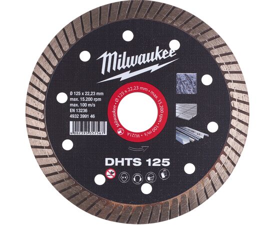 Круг отрезной Milwaukee алмазный DHTS 125, 125мм (4932399146)